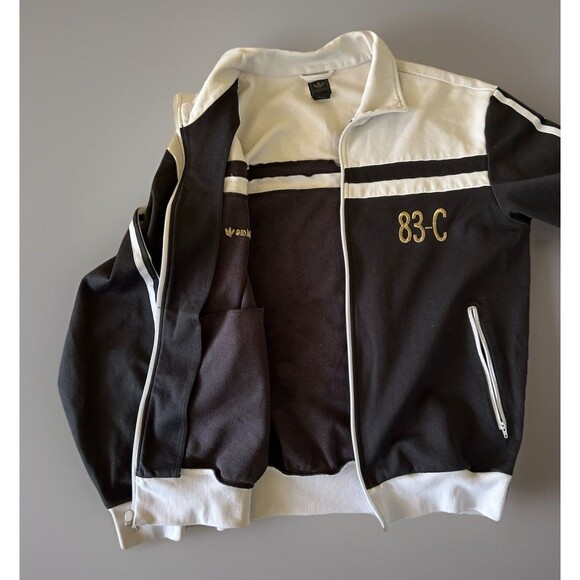 Adidas Track Jacket Trefoil 83-C J Mano Black WhiteGold Size Large Original 2008 - Picture 3 of 9